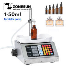 ZONESUN 0-50ml Small Automatic CNC Liquid Filling Machine 110V-220V Perfume Weighing Filling Machine Oral Liquid Solution Filler 2024 - buy cheap