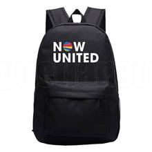 Now united-bolsa para livros, modelo com letras de música e letras, mochila escolar para adolescentes 2024 - compre barato