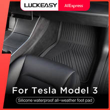 Para tesla model 3 pé cobre waterproot tempo pé esteira tronco dianteiro volta tronco inferior esteira model3 2021 tapetes de pé almofada 2024 - compre barato