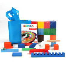 Juego de dominó de madera para niños, 12 colores, 120 piezas, contiene 10 accesorios de dominó, bloques de construcción, suministros de guardería Montessori 2024 - compra barato