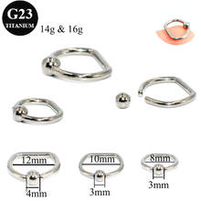 2 шт. G23 титановое кольцо для носа, кольца из бисера, BCR клипса пирсинга, мяч для сосков, губ, ушей, кастилье, пупок, пирсинг, ювелирные изделия 2024 - купить недорого