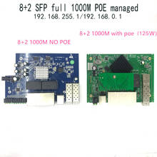 Módulo conmutador Ethernet PoE con 2 ranuras SFP Gigabit, gestión IP, 8 puertos, 10/100/1000Mbps 2024 - compra barato