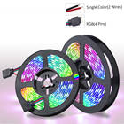 5m não impermeável 2835 led strip rgb luz dc 12v 300leds fita flexível corda de iluminação do feriado para a decoração de casa de mesa - compare preços