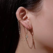 2022 New Earrings Fashion Tassel Star Earrings Long Earrings Female Street Shoot Tide People Painless Ear Bone Clip 2024 - buy cheap