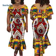 New African Dresses for Women Bazin Riche Short Sleeve Flower Evening Dress Party Dress Vestidos Women African Clothing WY6867 2024 - buy cheap