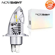 Novsight lâmpada de motocicleta led h4 6000lm 35w 12v 6000k, lâmpada branca plug and play, lâmpadas de led brilhantes para faróis e peças de motocicleta 2024 - compre barato