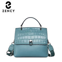Zency Fashion Elegant Design Women's Handbag Crocodile Leather Shoulder Bag Large Capacity Ladies Commute Working Crossbody Bag 2024 - buy cheap
