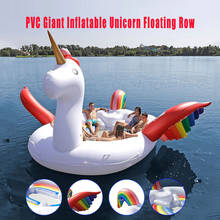 2022New Oversized PVC Inflatable Unicorn Float Rowing Party For 6-8persons Giant Water Toy Floating Row Animal Boat Floating Row 2024 - buy cheap