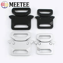 Meetee-hebillas de liberación automática de Metal, hebilla de ajuste de cinturón, multifuncional, para exteriores, 5/10 Uds., ID20/25mm 2024 - compra barato