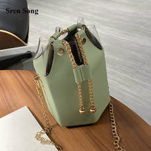 Women Casual Shoulder Bags Chain Bucket Bags Fashion Messenger Bags Drawstring Female 2021 New Fashion Pu Leather Mini Bags 2024 - buy cheap