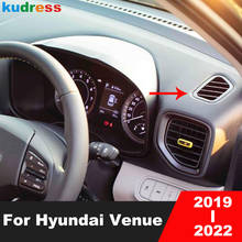 Car Interior Air Condition Outlet Vent Trim Cover For Hyundai Venue 2019 2020 2021 2022 Carbon Fiber Sticker Car Accessories