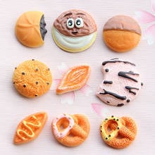 10Pcs Artificial Fake Food Flat Back Resin Cabochon Kawaii Simulation Bread Flatback Cabochons for Phone Decor Scrapbooking DIY 2024 - buy cheap