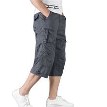 Shorts Male Summer Cargo Shorts Mens Casual Elastic Waist Cotton Loose Shorts Male Fashion Breathable Shorts homme Plus Size 4XL 2024 - buy cheap