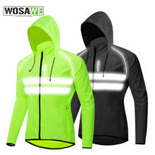 WOSAWE Windproof Cycling Jackets Hooded Men Riding Waterproof Cycle Clothing Bike Long Sleeve Jerseys Reflective Vest Wind Coat 2024 - купить недорого
