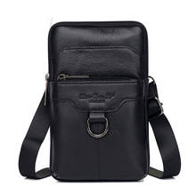 Genuine Leather Men Waist Hook Bags Purse Hip Bum Fashion Cowhide  Cell Phone Case Shoulder Cross Body Bag Fanny Belt Pack 2024 - buy cheap