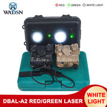 WADSN DBAL-A2 Red Green Dot Dual Beam Laser Sight Flashlight Tactical DBAL PEQ Aiming Airsoft Guns Weapon AR15 Rifle Light NO IR 2024 - buy cheap