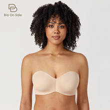 Women's Strapless Bra Unlined Underwire Minimizer Plus Size Support Multiway 2024 - buy cheap