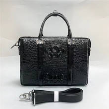 Business Formal Style Authentic Exotic Crocodile Skin Men's Laptop Briefcase Genuine Real Alligator Leather Male Large Handbag 2024 - buy cheap