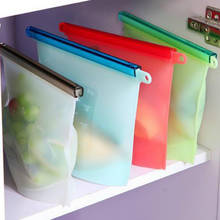 Многоразовый холодильник, свежие сумки, кухонный мешок для хранения еды, домашний пищевой силикон, фрукты, мясо, Ziplock, кухонный Органайзер 2024 - купить недорого