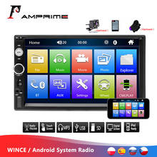 AMPrime Universal 2 din Car Multimedia Player Autoradio 2din Stereo 7" Touch Screen Video MP5 Player Auto Radio Backup Camera 2024 - купить недорого