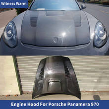 Carbon Fiber Front Engine Hood Vent Cover For Porsche Panamera 970 Unpainted FRP engine bonnet 2010 2011 2012 2013 2014 2015 16 2024 - buy cheap