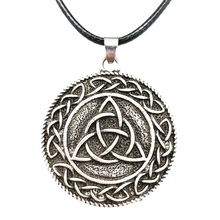 Trinity Symbol Neckless Amulet Irish Knot Triquetra Norse Viking Punk Necklace Women 2024 - buy cheap