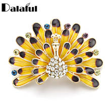 Dalaful High Quality Enamel Peacock Brooches For Women Rhinestone Crystal Jewelry Animals Bird Brooches Pin Gift Z059 2024 - buy cheap