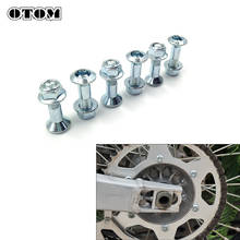 OTOM-tornillos de disco de cadena de alta resistencia, Tuercas de rueda dentada galvanizadas universales, 6 piezas, para KTM CRF KXF RMZ DRZ YZF KLX 2024 - compra barato