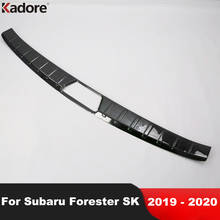 Para subaru forester sk 2019 2020 aço inoxidável, tampa do para-choque traseiro, guarnição da tampa do porta, peitoril da porta, estilo do carro 2024 - compre barato