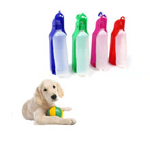 Alimentador de botella de agua para perros, alimentador portátil de plástico con tazón, para viajes al aire libre, para mascotas, 1 unidad, 250/500ml 2024 - compra barato