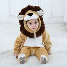 Cute Baby Lion Onesie Animal Costume Toddler Boy Girl Long Sleeve Romper Infant Newborn Winter Clothes Kid Kigurumi Pajamas 2024 - buy cheap