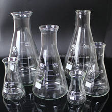 Matraz de vidrio de borosilicato de laboratorio, frasco Triangular cónico de cuello en forma de trompeta para equipo químico de laboratorio, 50ml a 2000ml 2024 - compra barato