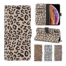 Кожаный чехол-книжка с леопардовым принтом для Samsung Galaxy S20 Ultra S21 S10E S10 Plus S9 S8 Note 20 10 9 8 2024 - купить недорого