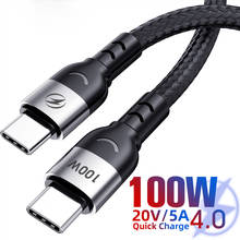Кабель USB C-USB Type C для MacBook Pro, провод для быстрой зарядки 100 Вт, PD, кабель для быстрой зарядки для Samsung, Xiaomi mi 10, зарядный кабель 2024 - купить недорого