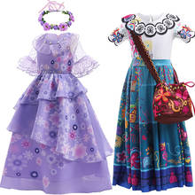 2021 Новый маскарадный карнавальный костюм Пасхальная одежда для детей для девочек; Костюм принцессы с цветочным узором для девочек Свадебная вечеринка, платье Vestidos для детей возрастом от 3 до 10 лет 2024 - купить недорого