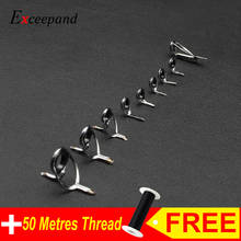 Exceepand 9 PCS Casting Fishing Rod Guide Stainless Steel Frame Baitcasting Eye Line Ring for Fishing Rod Building or Repair 2024 - buy cheap