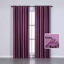 XTMYI-cortina opaca para sala de estar, Color sólido para ventana de dormitorio, cortinas de satén rojo/marrón/púrpura, persianas hechas a medida 2024 - compra barato