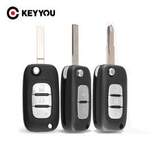 KEYYOU-carcasa de llave de coche con control remoto, cubierta Fob de 2/3 botones para Renault Clio, Megane, Kangoo, HU83/NE73, accesorios de coche 2024 - compra barato