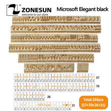 ZONESUN-Juego de letras en latón con Logo personalizado, molde para estampar cuero, letras en forma de T, alfabeto, bricolaje 2024 - compra barato