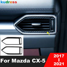 For Mazda CX5 CX-5 KF 2017 2018 2019 2020 2021 Carbon Fiber Car Interior Air Condition Vent Outlet Cover Trim Accessories 2pcs 2024 - buy cheap