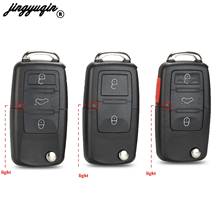 jingyuqin 30pcs Flip Car Key Case Shell 2 Buttons for VW Volkswagen MK4 Bora Golf 4 5 6 Passat Polo Bora Touran Remote Fob Cover 2024 - buy cheap