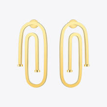 Enfashion Jewelry Geometric Small Pipe Dangle Earrings Gold color Stainless steel Long Drop Earrings For Women Earings EB171032 2024 - buy cheap