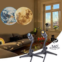 2 In 1 Earth Moon Projection Led Lamp 360° Rotatable USB Starry Sky Projector Night Light For Kids Home Bedroom Decor Lighting 2022 - buy cheap