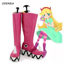 Fantasia para cosplay do anime star vs sapatos, cosplay das forças do mal, botas, princesa estrela, borboleta, rosa, artesanato personalizado, dia das bruxas 2024 - compre barato