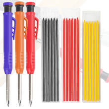 Newest Solid Carpenter Pencil Set Woodworking Mechanical Pencil 3 Colors Refill Construction Marking Tool for Carpenter Scriber 2024 - compre barato