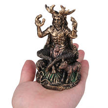 New Hot 5 Inch Cernunnos Celtics Horned God of Animals Resin Statue The Underworld Statue for Home Garden Decoration SMR88 2024 - compre barato