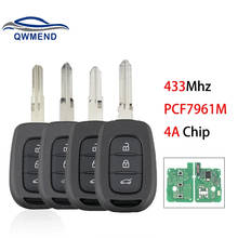 QWMEND PCF7961M 4A Chip 3 Buttons Car Remote Key for Renault Sandero Dacia Logan Lodgy Dokker Duster 433Mhz Smart Car Key 2024 - buy cheap