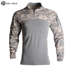 T-shirts de combate do exército dos homens t camisa masculina de manga longa militar t-shirts 2024 - compre barato