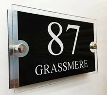 Contemporary house sign house number apartment acrylic house plaque  1-9999 name plate 2024 - buy cheap