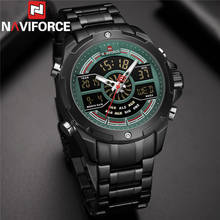 NAVIFORCE Top Brand Luxury Fashion Men Watch Quartz Digital Male Clock Military Sport Stainless Steel Green Man Wristwatch 9170 2024 - buy cheap